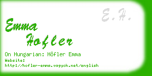 emma hofler business card